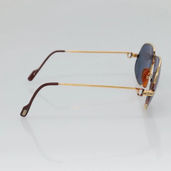 CARTIER Sunglasses Metal Blue Auth am8889 - Picture 4 of 15